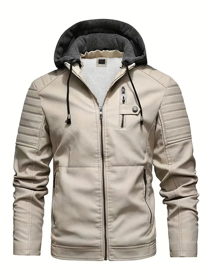 Tim™ - La veste d'hiver en cuir élégante