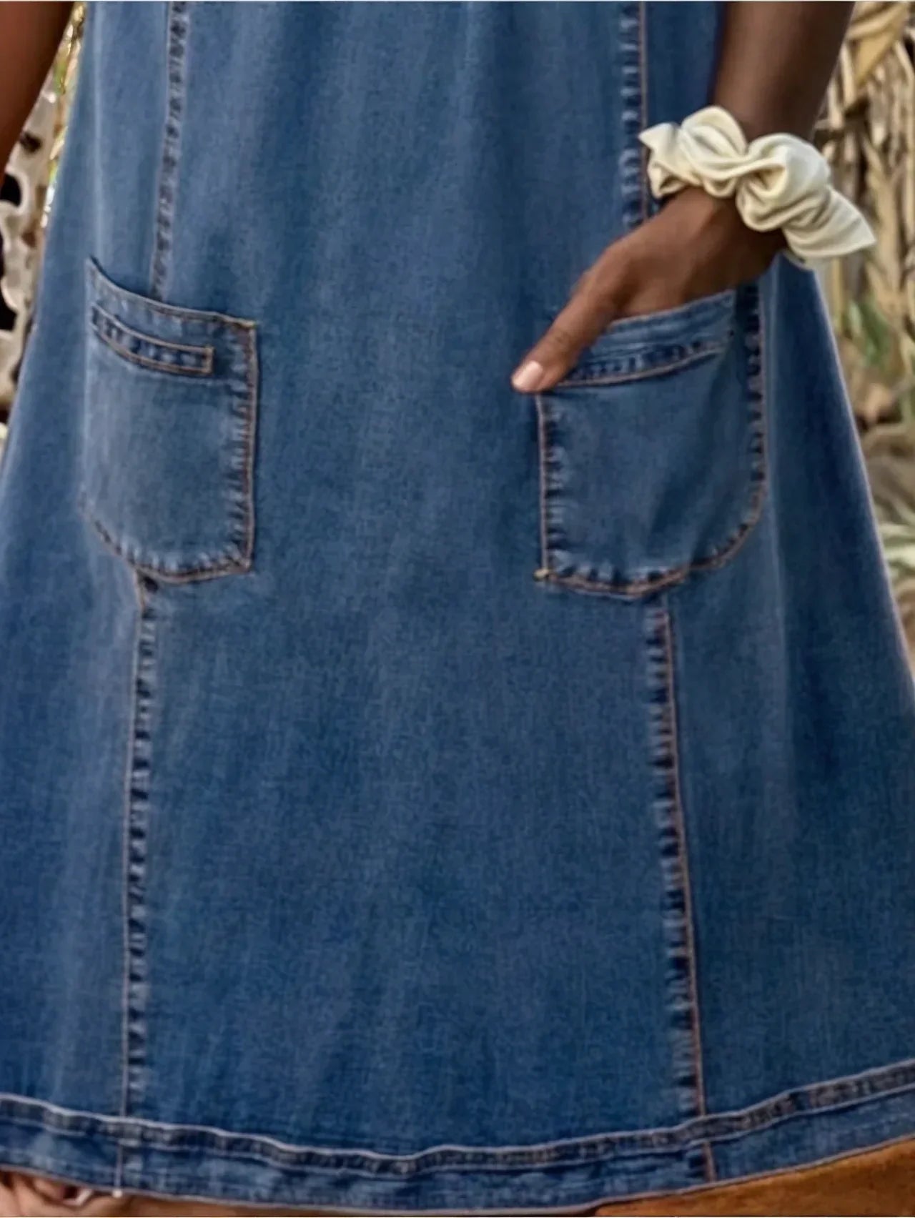 Raquel™ | Jeans-Tunikakleid mit Taschen