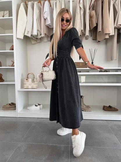 Luise™ | Strahlendes Denim-Kleid
