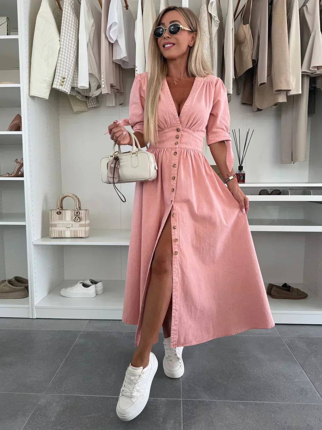 Luise™ | Strahlendes Denim-Kleid