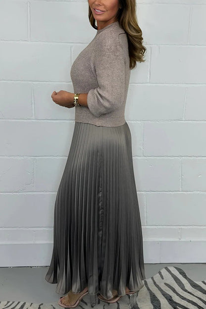 Clara™ | Set aus schickem Pullover und Faltenrock