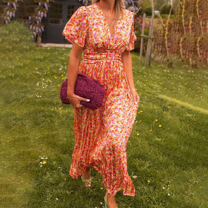 Seraphina™ | Geblümtes Maxikleid mit Flatterärmeln