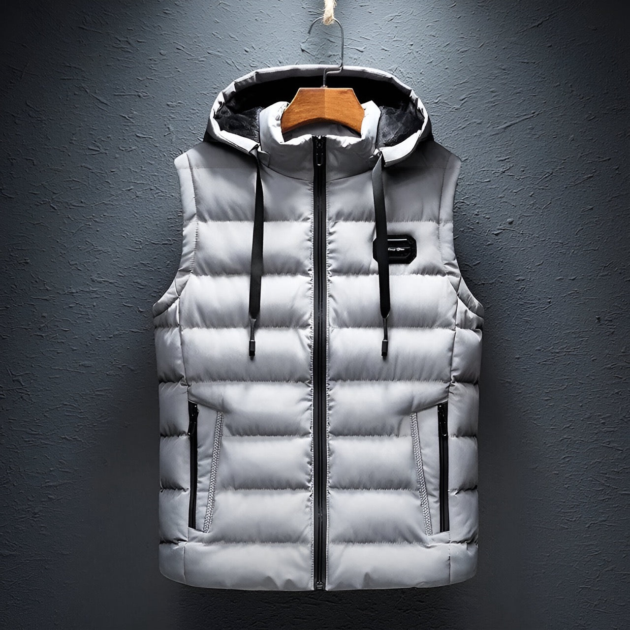 Gilet doublé avec capuche
