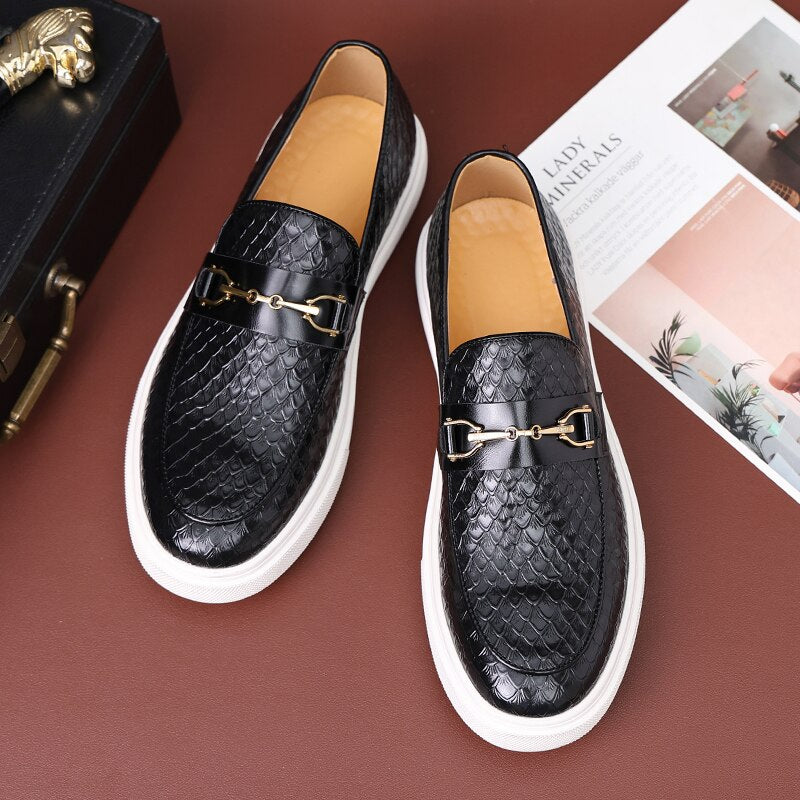 Leon™ - Mocassins Couture NoirVerde